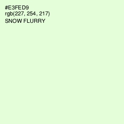 #E3FED9 - Snow Flurry Color Image